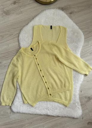 Комплект benetton топ і вкорочений кардиган