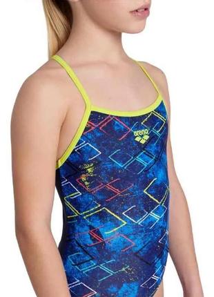 Дитячий купальник arena daly swimsuit light drop back cиній 164см (003294-903 164)4 фото