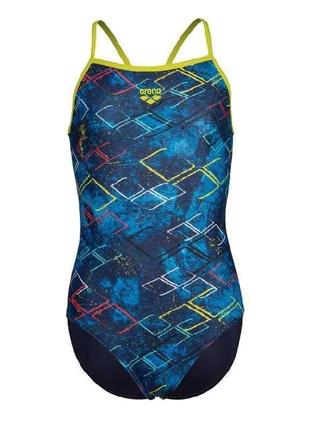 Дитячий купальник arena daly swimsuit light drop back cиній 164см (003294-903 164)7 фото