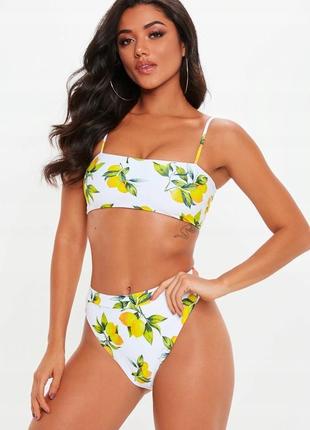 Missguided купальник роздільний з лимонами
