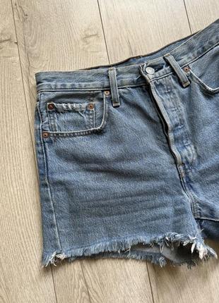 Levi's premium 501 оригинальные джинсовые шорты высокая посадка 3
