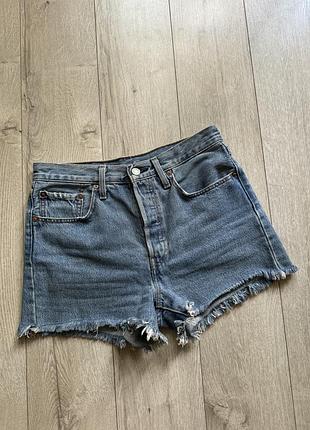 Levi's premium 501 оригинальные джинсовые шорты высокая посадка 4