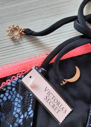 Новые черные кружевные плавки на завязках victoria's secret оригинал р.s6 фото