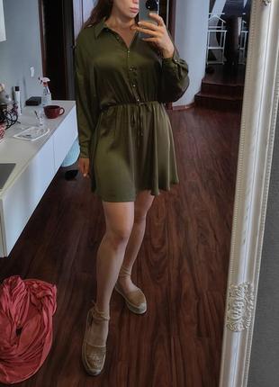 Платье платье mini атлас zara m