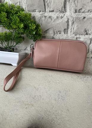 Жіноча шкіряна косметичка гаманець шкіряний