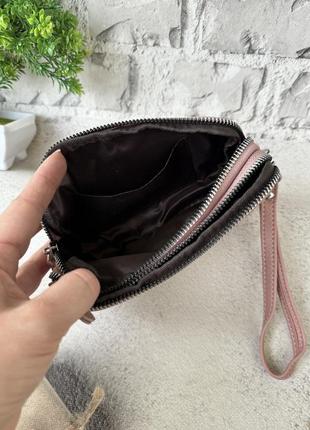 Жіноча шкіряна косметичка гаманець шкіряний7 фото
