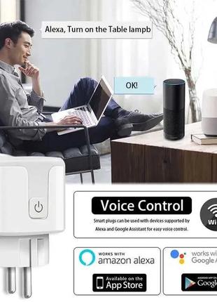 20a eu умная розетка wifi smart plug alexa google home tuya app4 фото