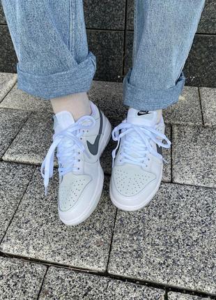 Кроссовки nike sb dunk white/grey5 фото