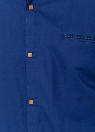 Рубашка мужская классическая, цвет синий.5 фото