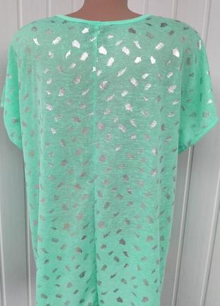 Футболка трикотаж м'ятного кольору3 фото