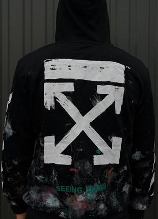 Худі off-white(имітація фарб)