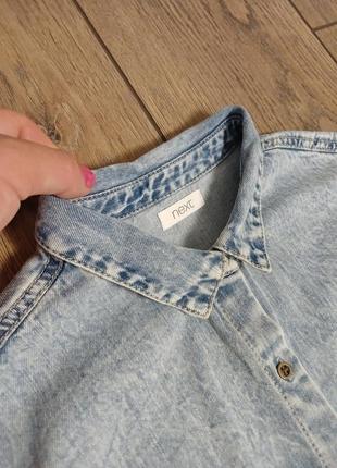 Next джинсов рубашка оверсайз 3