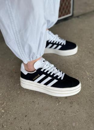 Adidas gazelle bold black/white