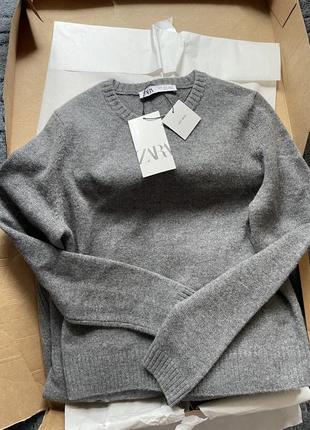 Пуловер zara 💯 wool