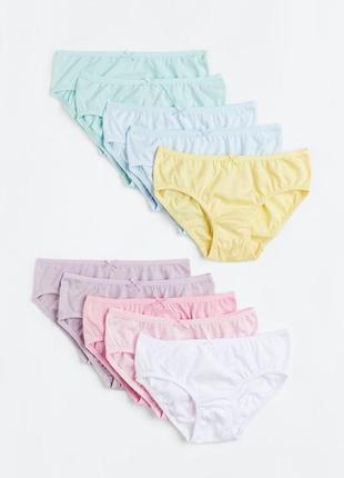 Трусики фирмы h&amp;m 5 шт на девочку рост от 110 до 140 см