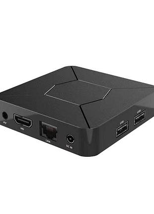 Смарт тв приставка q5 atv 2/8 гб с голосовым пультом