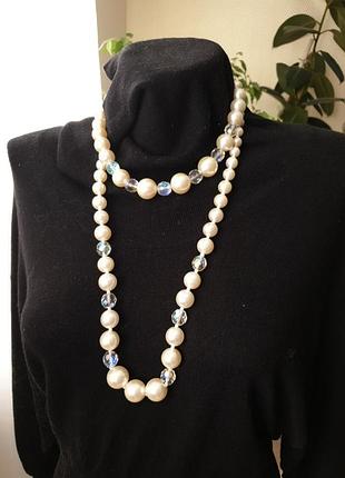 Буси намисто перлини і чеське скло вінтаж