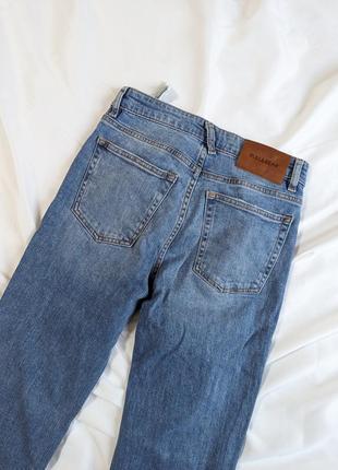 Голубые джинсы от pull and bear, прямые джинсы6 фото