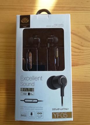 Наушники гарнитура с микрофоном внутриканальные (вакуумные) lanyinzuan lyz yf05