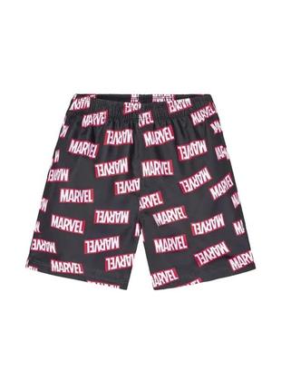 Шорты пляжные с сеткой черные marvel 158/164см