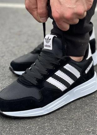 Мужские черные кроссовки adidas адидас3 фото