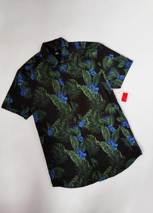 Цветная рубашка гавайка с коротким рукавом c&a xs, 42, 341 фото