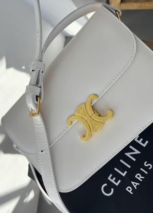 👜 celine claude crossbody bag white7 фото