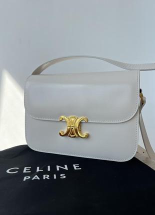 👜 celine claude crossbody bag white10 фото