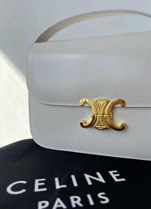 👜 celine claude crossbody bag white4 фото