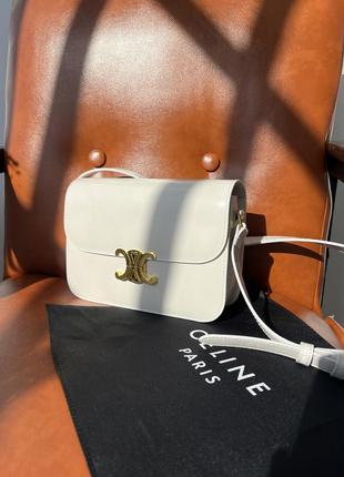 👜 celine claude crossbody bag white1 фото