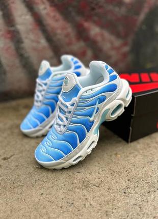 Женские кроссовки nike air max tn plus white blue1 фото