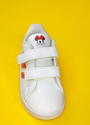 Детские кеды adidas grand court x minnie mouse 23 24 25 26 27 кроссовки обувь7 фото