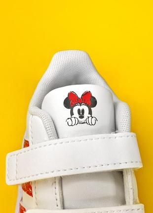 Дитячі кеди adidas grand court x minnie mouse 23 24 25 26 27  кросівки взуття8 фото