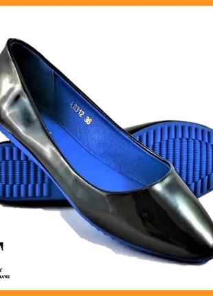 . женские балетки черные мокасины туфли (размеры: 36,37,38) - 315