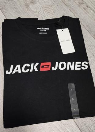 Футболка мужская jack&jones черная l, xl, xxl2 фото