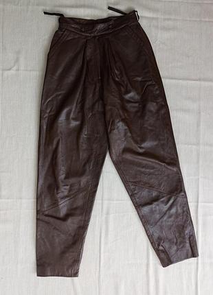 Кожаные брюки, цвет шоколада