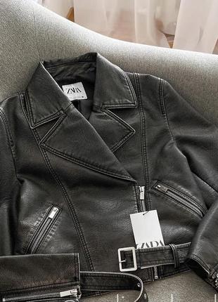 Куртка косуха кожанка zara вінтаж нова колекція