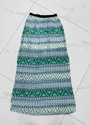 Стильна спідничка h&m максі з розрізами на літо на розмір s, xs, m