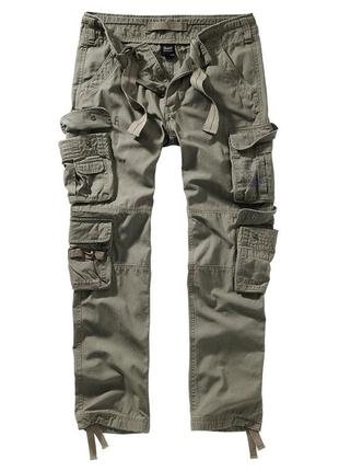 Brandit брюки brandit pure slim fit olive (s) s