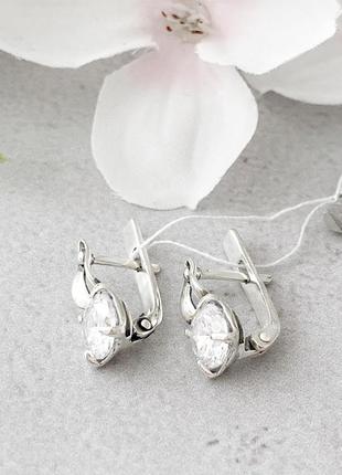 Серебряные серьги, сережки, серебро 925 пробы