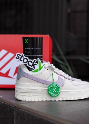 Люксова модель nike air force 1 shadow white purple (топ продажів ✅