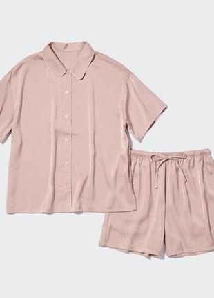 Uniqlo, атласна піжама з коротким рукавом