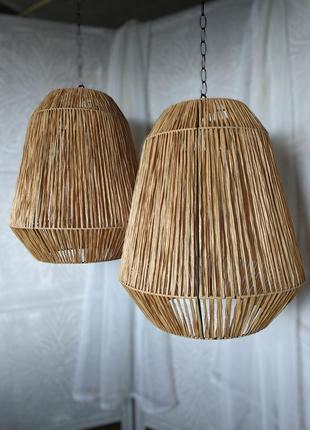 Сітильники з рафії ручної роботи