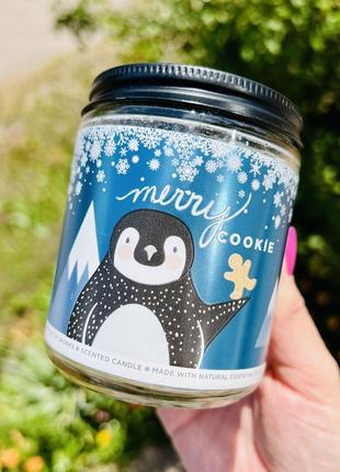 Свічка на 1 гніт merry cookie від bath&amp;body works