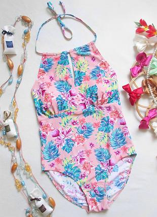 Суперовый слитный купальник в цветочный принт b.you 🌹🌴🌹