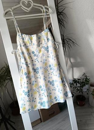 Плаття міні від zara, сарафан в квіти зара, плаття коротке