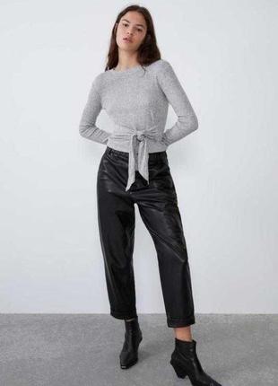 Свитер джемпер серый базовый классический вискоза zara