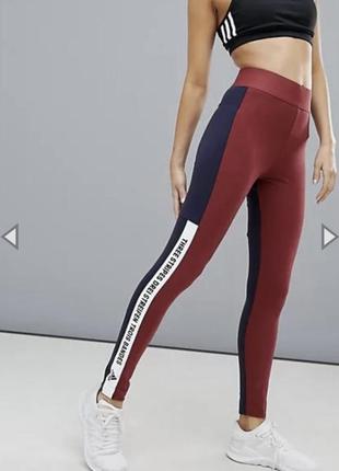 Лосины нереально стильные с высокой посадкой приятные к телу adidas