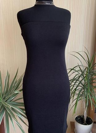 Платье без брителей черная базовая новая mango размер xs/s