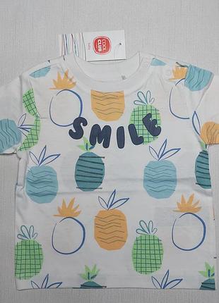 Футболка cool club для мальчика размер 74 см на 6-12 месяцев